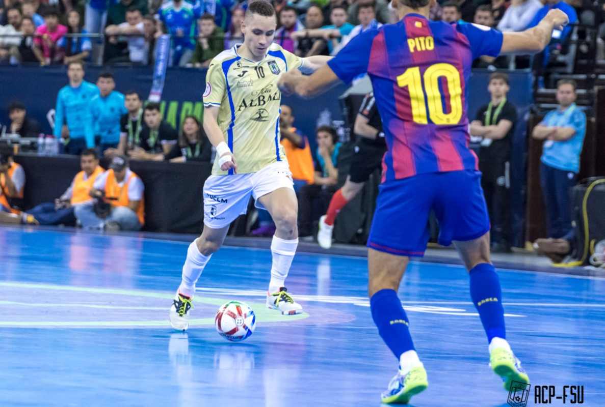 Partido anterior entre el Viña Albali y el Barcelona. Foto: Viña Albali Valdepeñas.