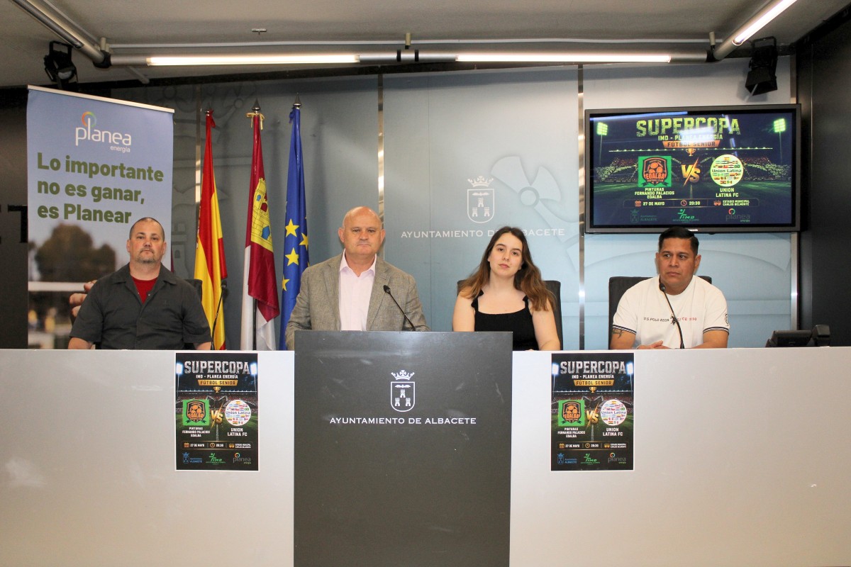 Presentación de la final de la Supercopa de fútbol Senior de los Juegos Deportivos Municipales de Albacete