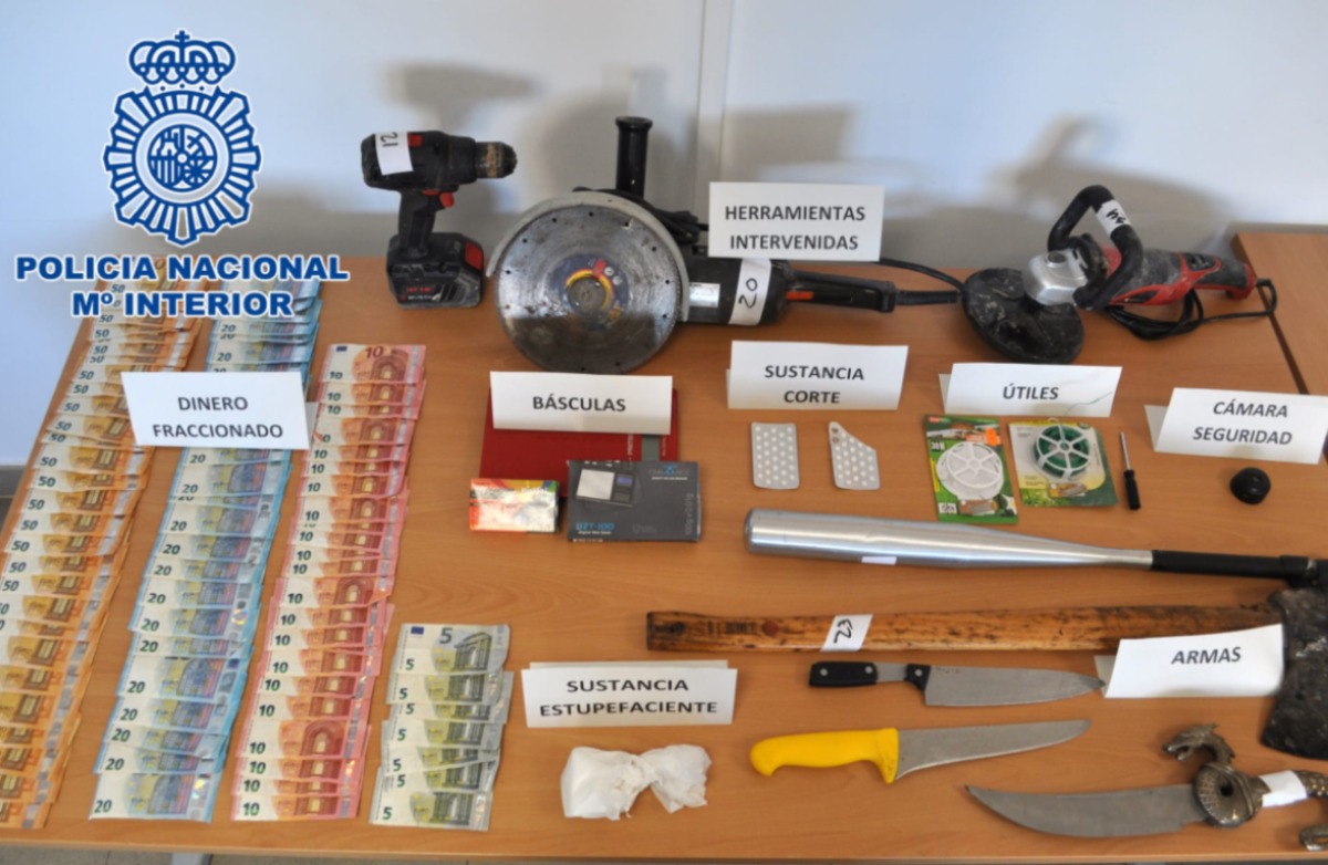 Objetos intervenidos por la Policía Nacional de Hellín
