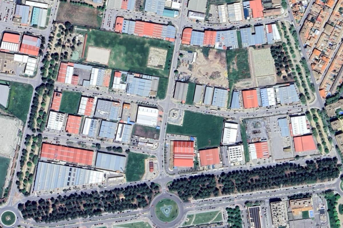 Vista satélite del polígono Larache de Ciudad Real