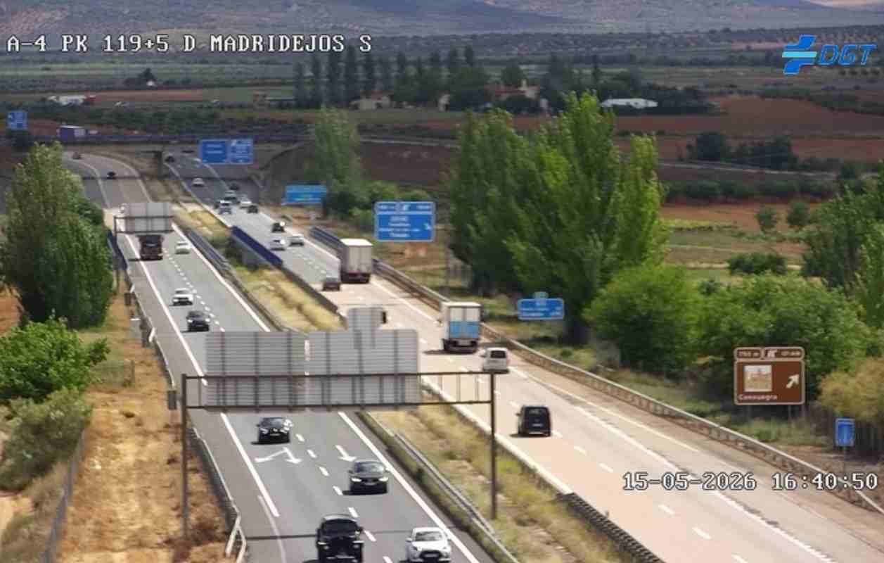 La A-4, cerca del lugar donde se ha producido el accidente.