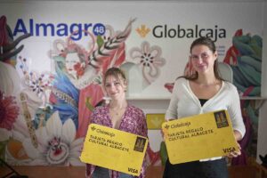 Las beneficiarias de la Beca Globalcaja en la anterior edición, Nora Osma y Amanda Belloso. Foto: Pablo Lorente