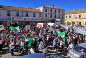 Una de las protestas de las plataformas contra las instalaciones de biogas.
