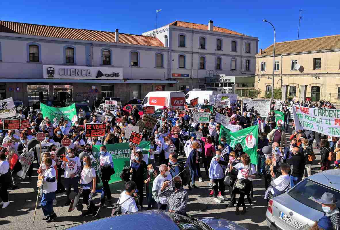 Una de las protestas de las plataformas contra las instalaciones de biogas.