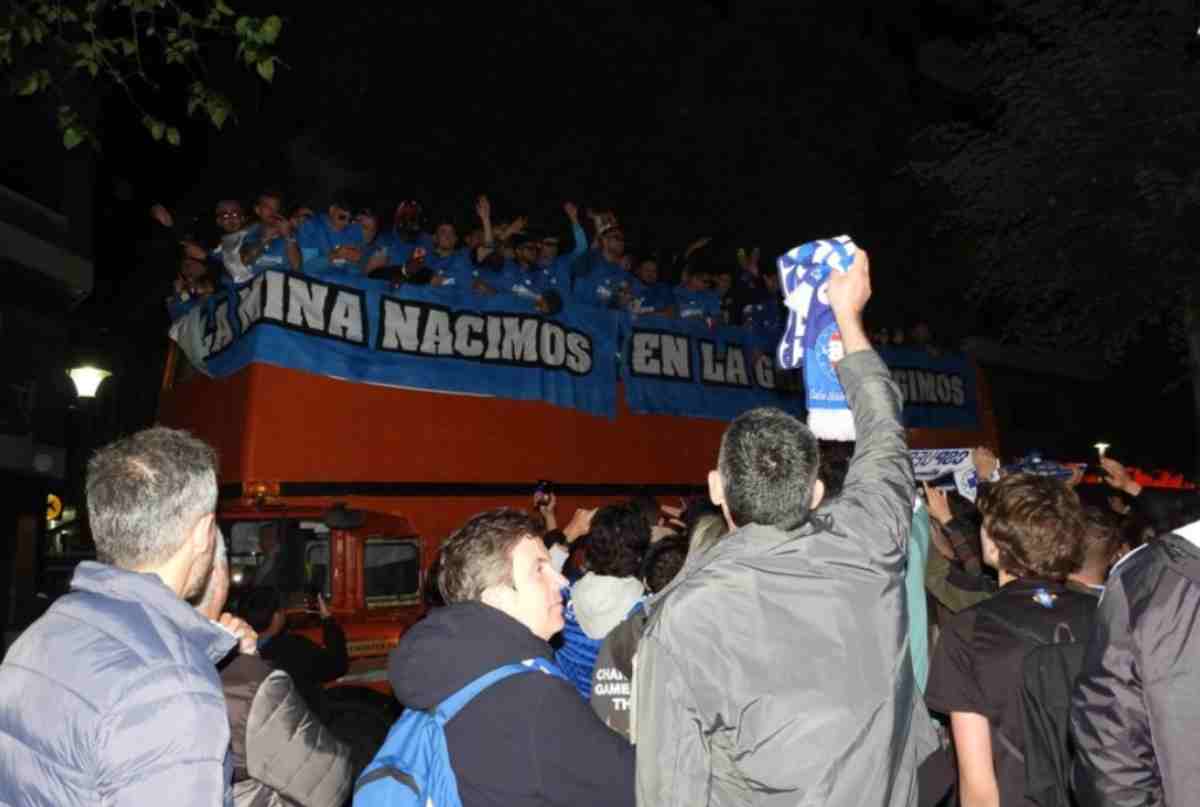 Celebración del ascenso del Calvo Sotelo Puertollano.