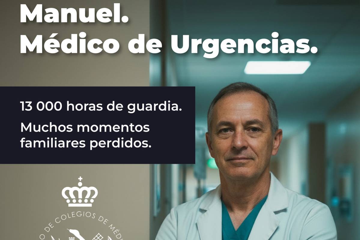 Detalle del cartel de la campaña de los médicos.