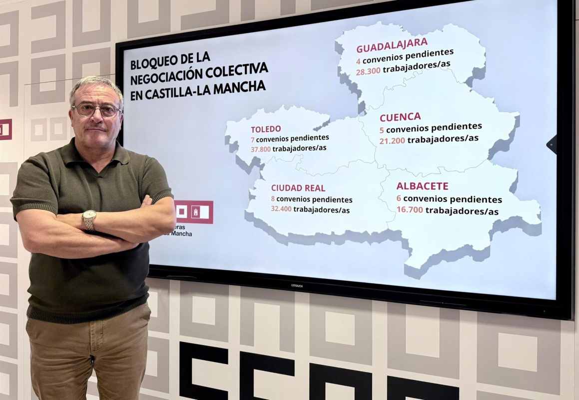 Ángel León, secretario de acción sindical de CCOO en Castilla-La Mancha.