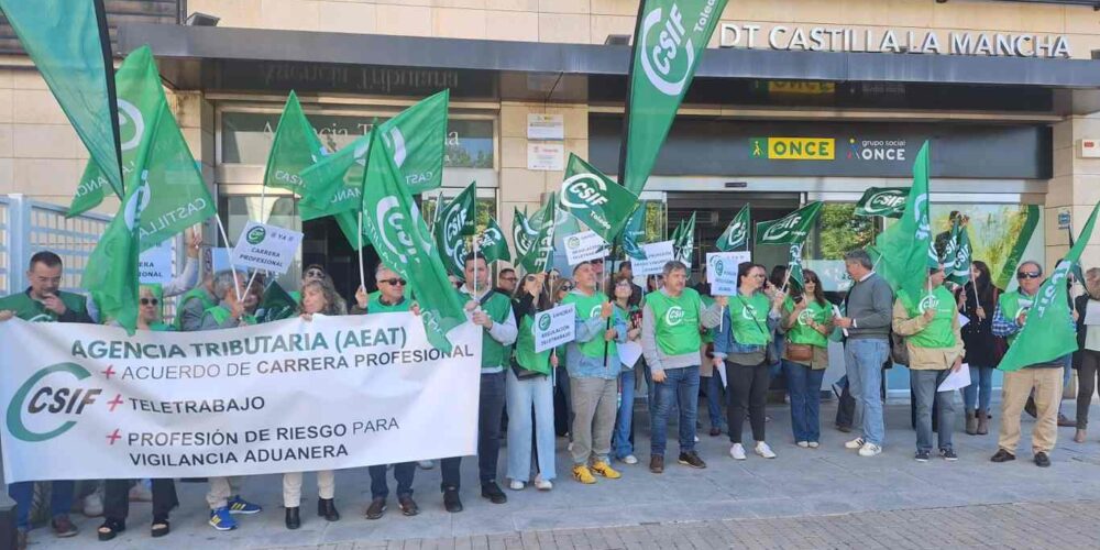Protesta de CSIF en Toledo.