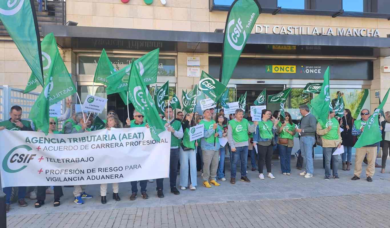 Protesta de CSIF en Toledo.