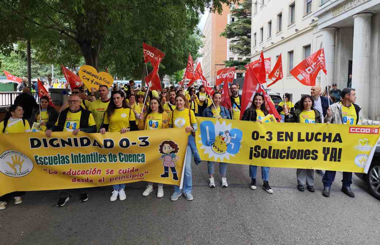 Los manifestantes, en Cuenca.