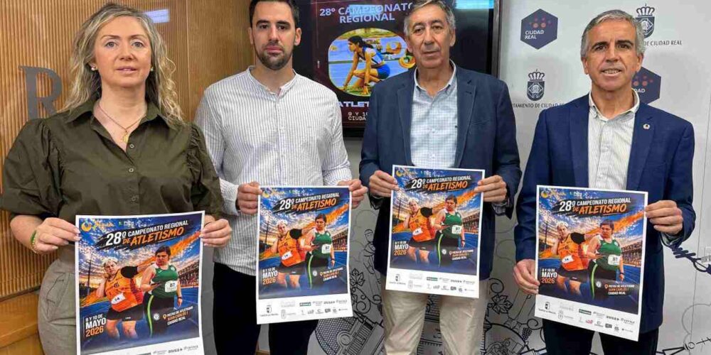 De izquierda a derecha: Patricia Saldaña, Pau Beltrán, José Caro y Jesús Ruiz. Foto: Ayuntamiento de Ciudad Real.