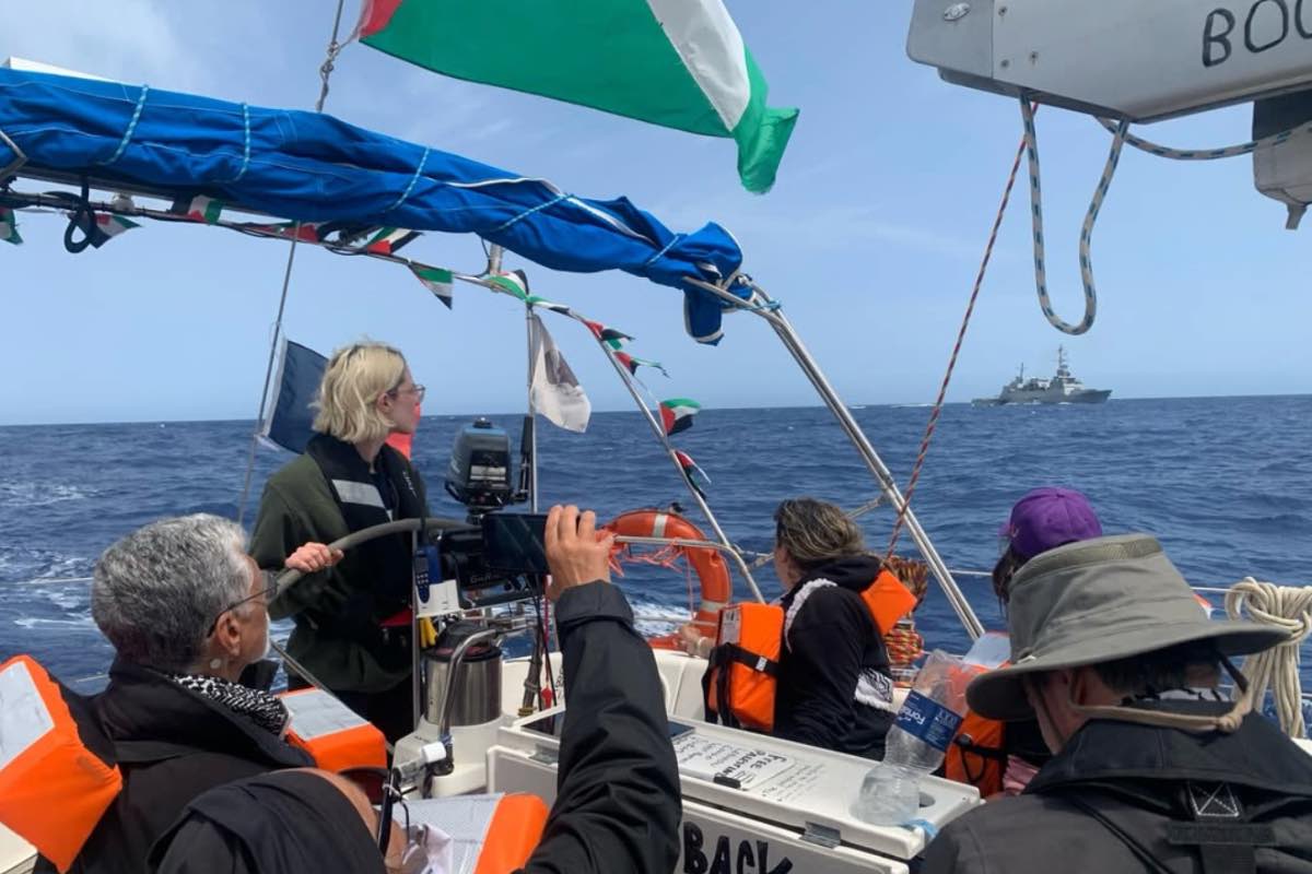 Una de las embarcaciones rumbo a Gaza. Foto: @gazafreedomflotilla