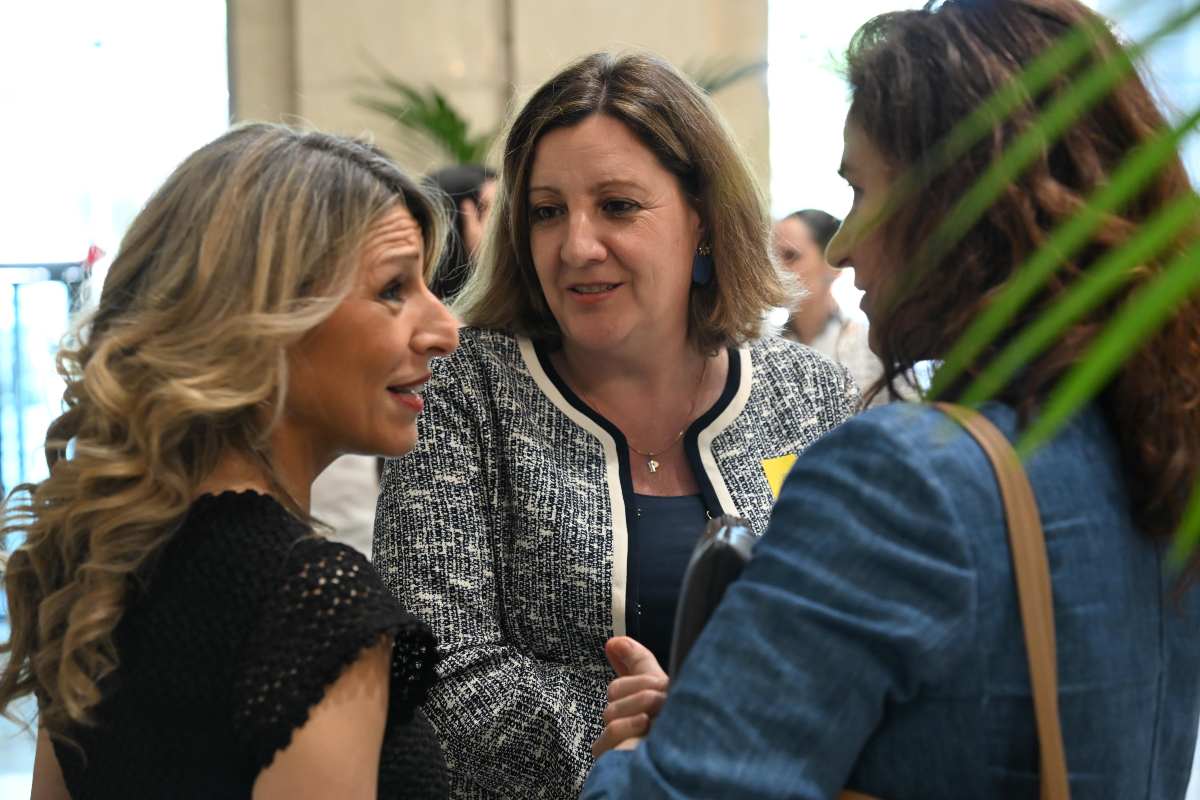 Patricia Franco, con la ministra Yolanda Díaz.