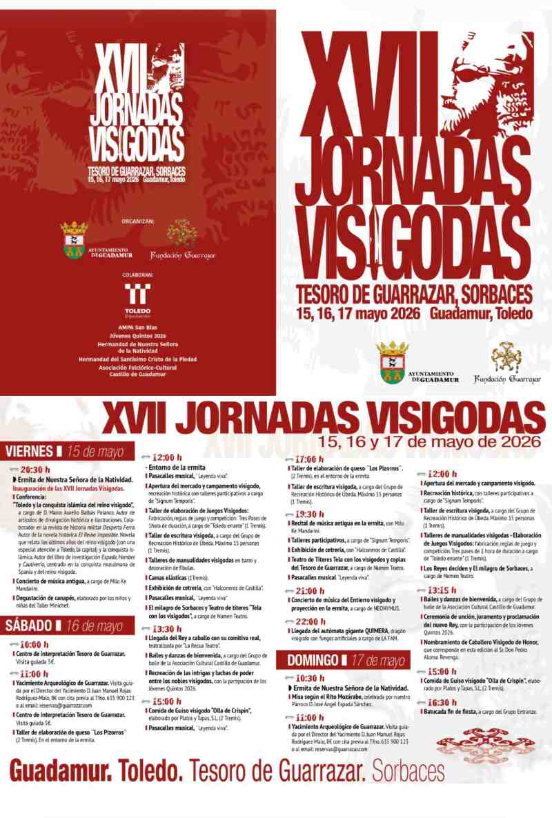 Programación de las Jornadas Visigodas de Guadamur.