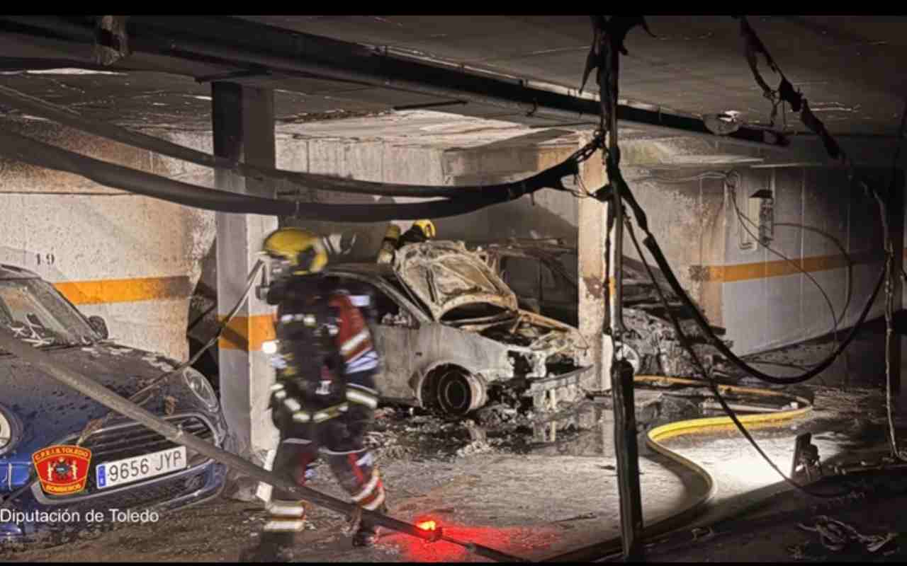 Incendio en un garaje en Bargas (Toledo).