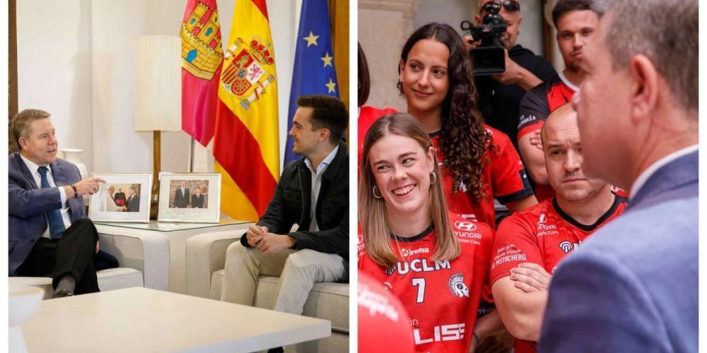 Page, con Emilio Redondo y el BM Soliss Pozuelo de Calatrava.