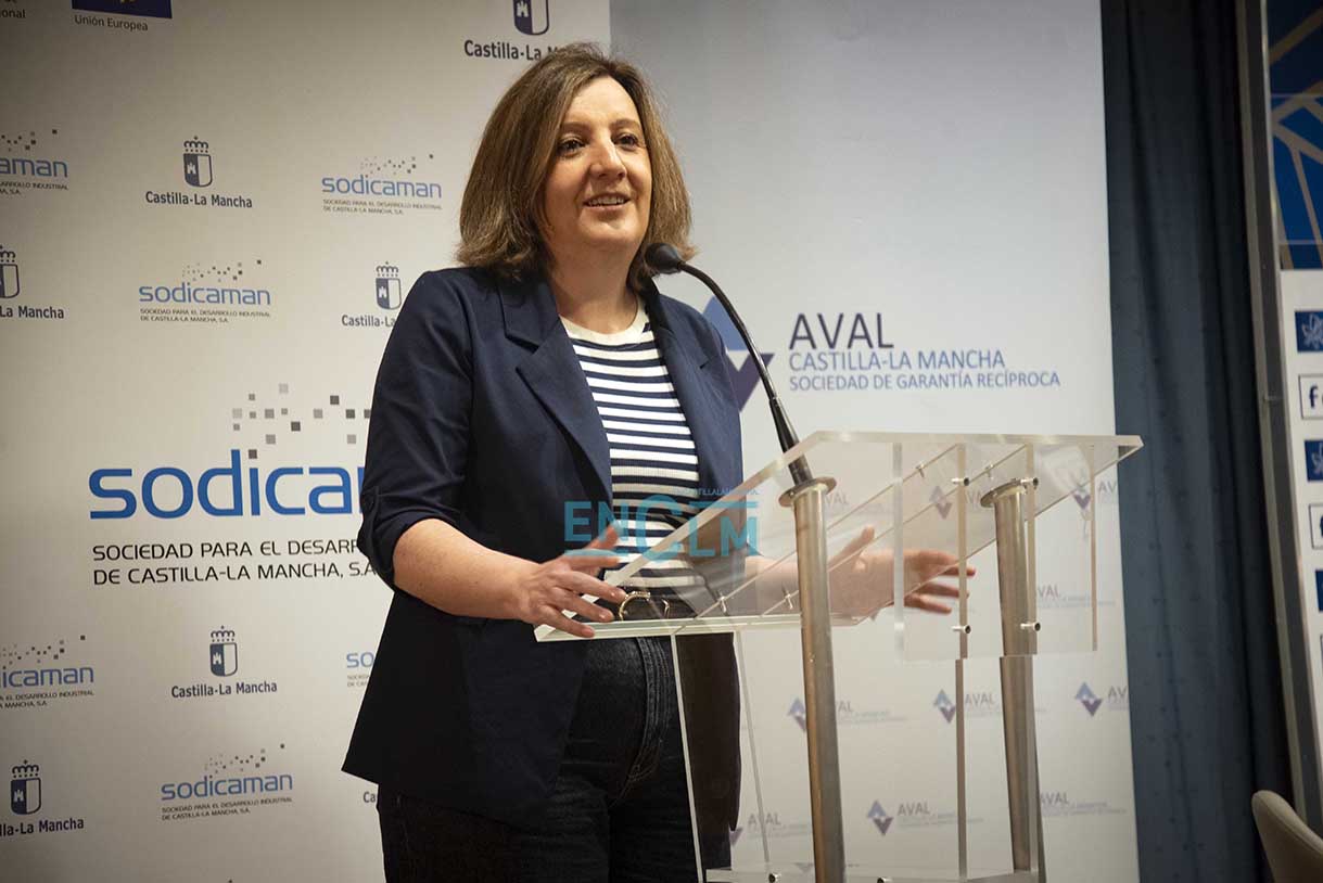 Patricia Franco, antes del inicio de la jornada de financiación empresarial en Toledo. Foto: Rebeca Arango.