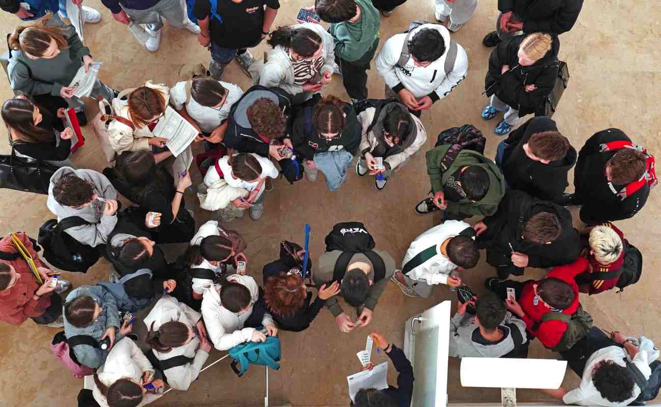 Alumnos durante un examen de Selectividad. Foto: PAU.