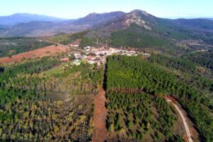 Un cortafuegos divide las provincias de Toledo y Cáceres