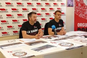 Rueda de prensa de STE-CLM para dar a conocer la movilización.