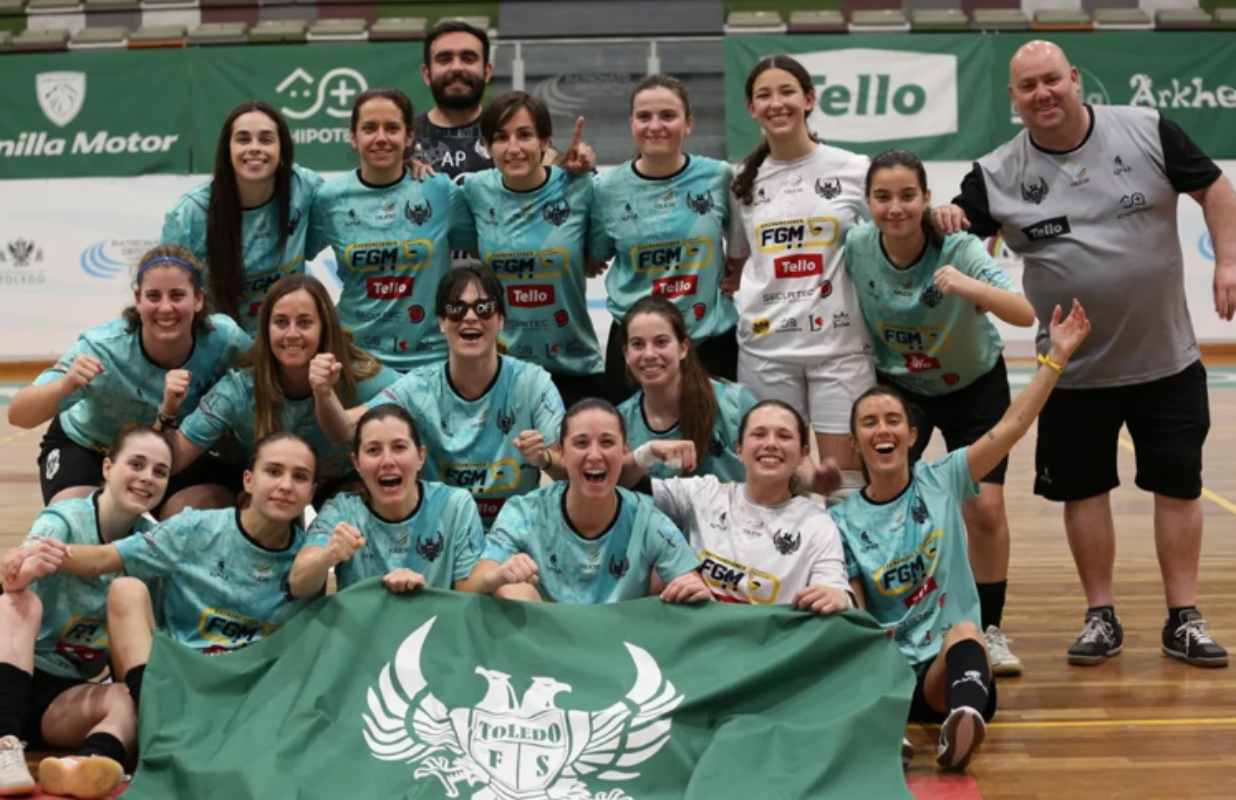 Plantel del CD Toledo FS. Foto: FFCM.
