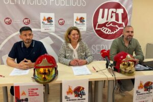 Representantes UGT bomberos