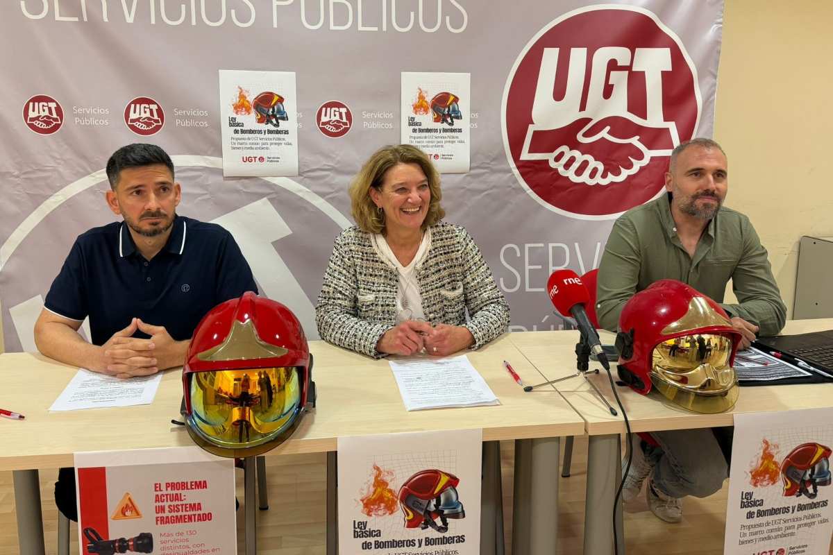 Representantes UGT bomberos