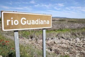 Cartel del río Guadiana en las cercanías de las Tablas de Daimiel