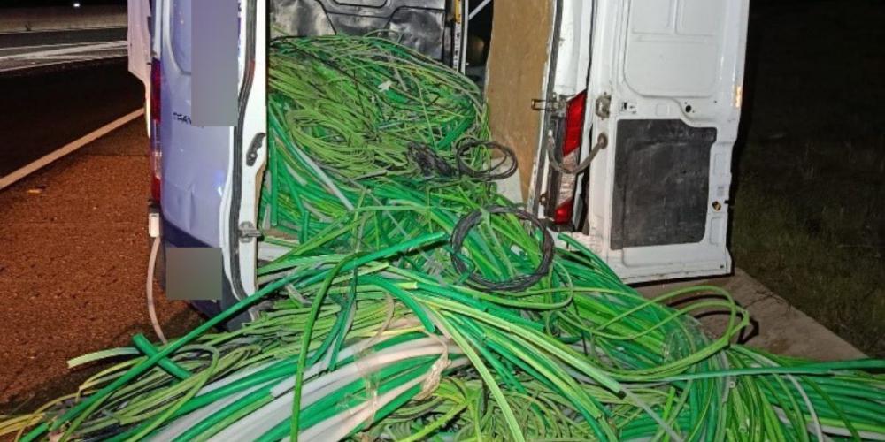 Cable de cobre incautado por la Guardia Civil de Albacete