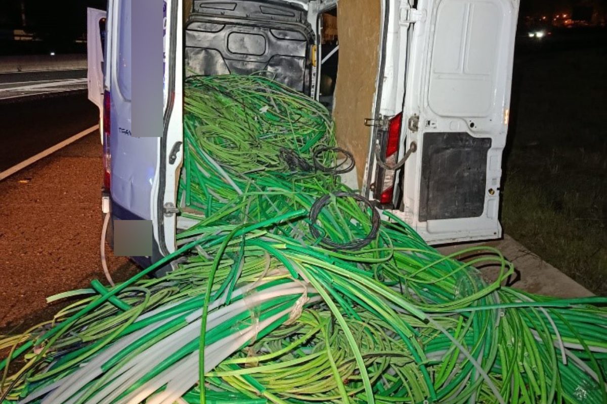 Cable de cobre incautado por la Guardia Civil de Albacete