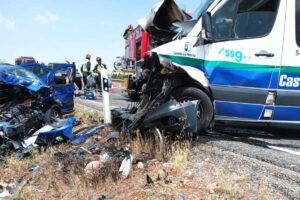 Imagen de los dos vehículos accidentados