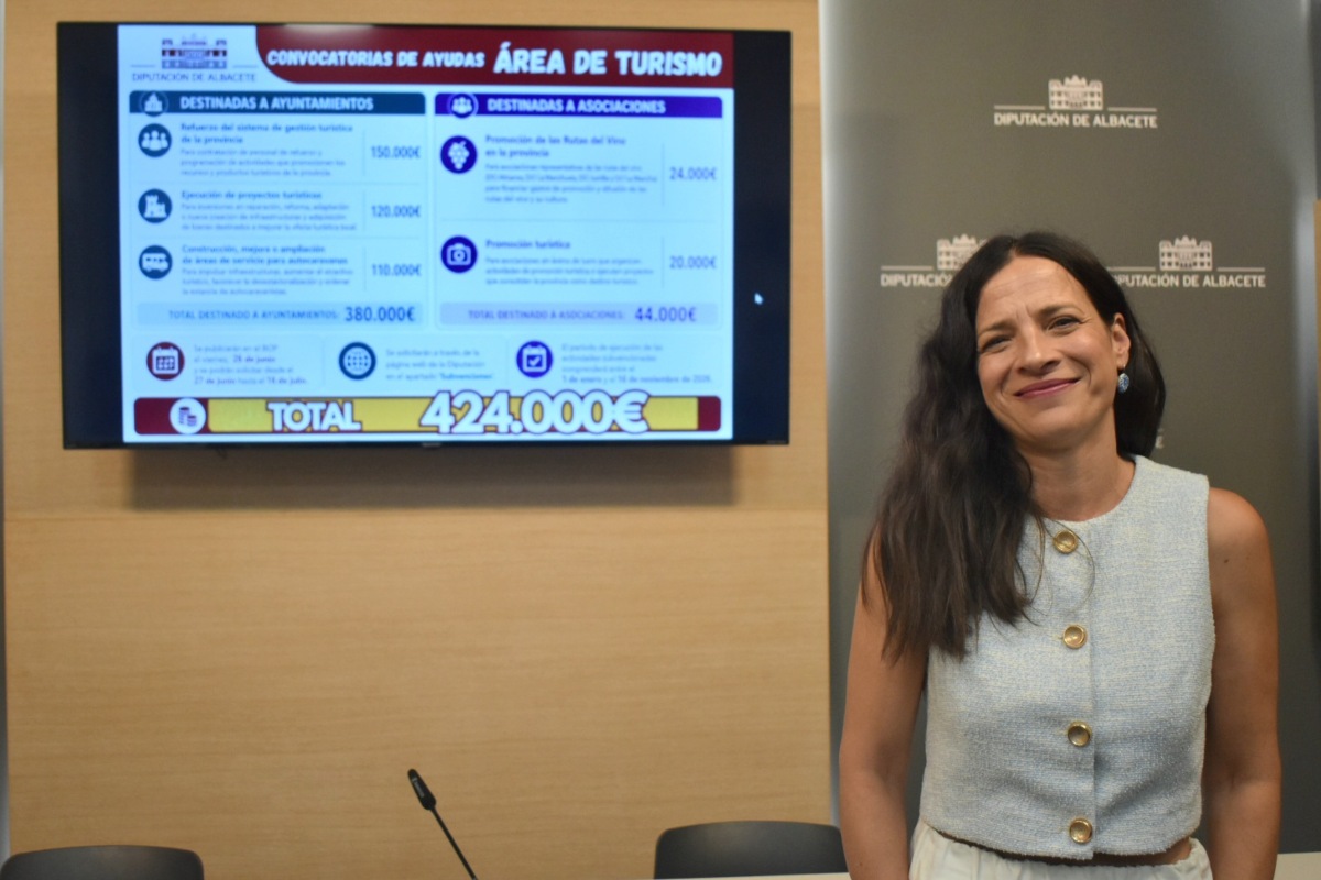 La diputada de Turismo presenta las convocatorias de ayudas del área de turismo de la Diputación de Albacete