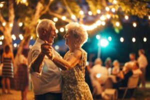 Una pareja bailando. Foto de archivo