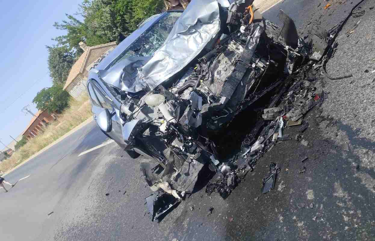 Accidente de tráfico en Ajofrín (Toledo).