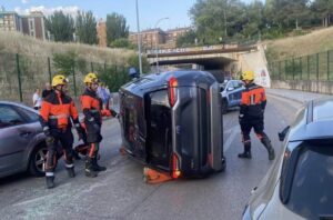 Imagen del accidente en la calle Orégano.