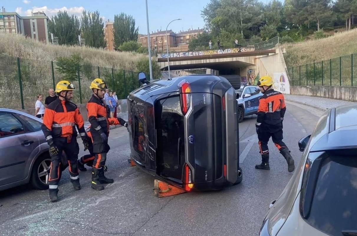 Imagen del accidente en la calle Orégano.