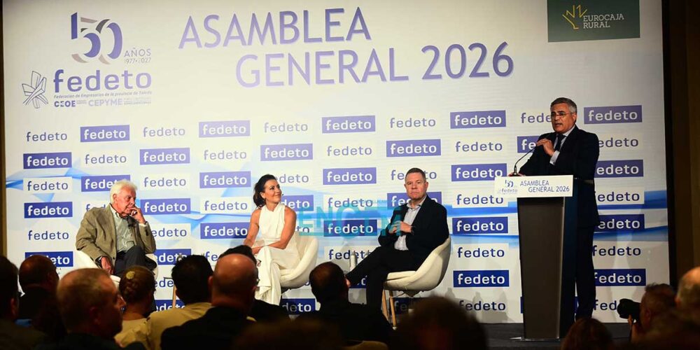 Felipe González y Emiliano García-Page en el coloquio que ha organizado Fedeto en Toledo. Foto: Rebeca Arango.
