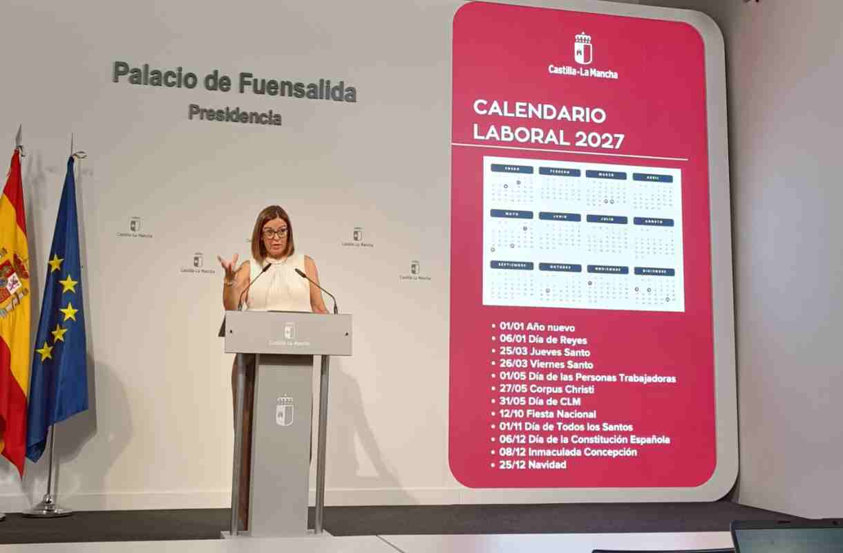 Esther Padilla ha presentado el calendario laboral de 2027 en Castilla-La Mancha.