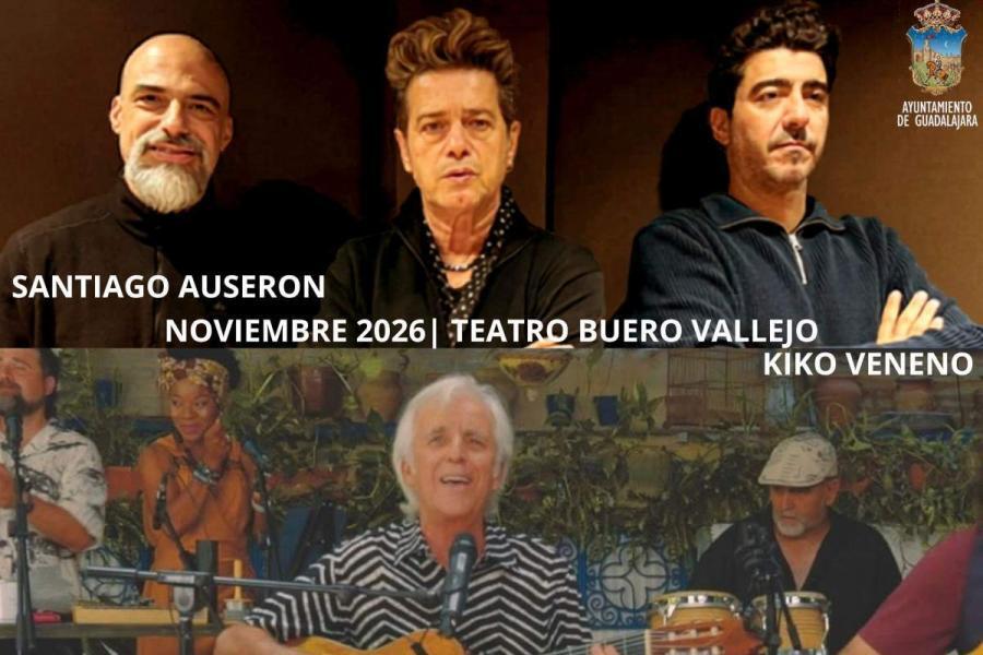 Santiago Auserón y Kiko Veneno actuarán en noviembre en el Teatro Auditorio Buero Vallejo de Guadalajara