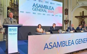 Ángel Nicolás, interviniendo en la Asamblea General anual de Cecam.