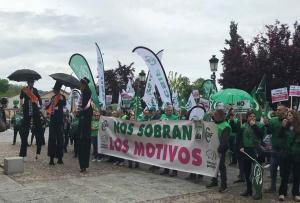 Concentración de CSIF ante el Palacio de Fuensalida de Toledo.