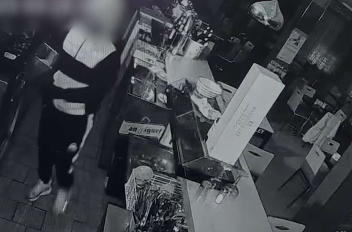 Imagen de uno de los robos en un bar.