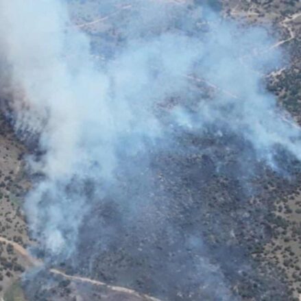 Fuego en las cercanías de Toledo. Foto: Infocam.