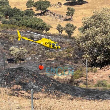 Incendio en Calzada de Calatrava (Ciudad Real). Foto: Carlos Monteagudo.