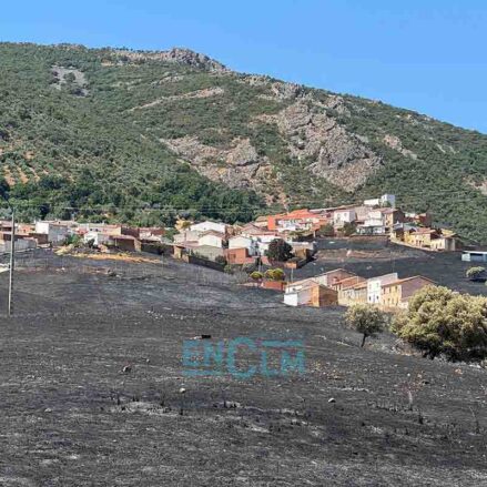 Las llamas se quedaron a escasos metros de las viviendas en Huertezuelas