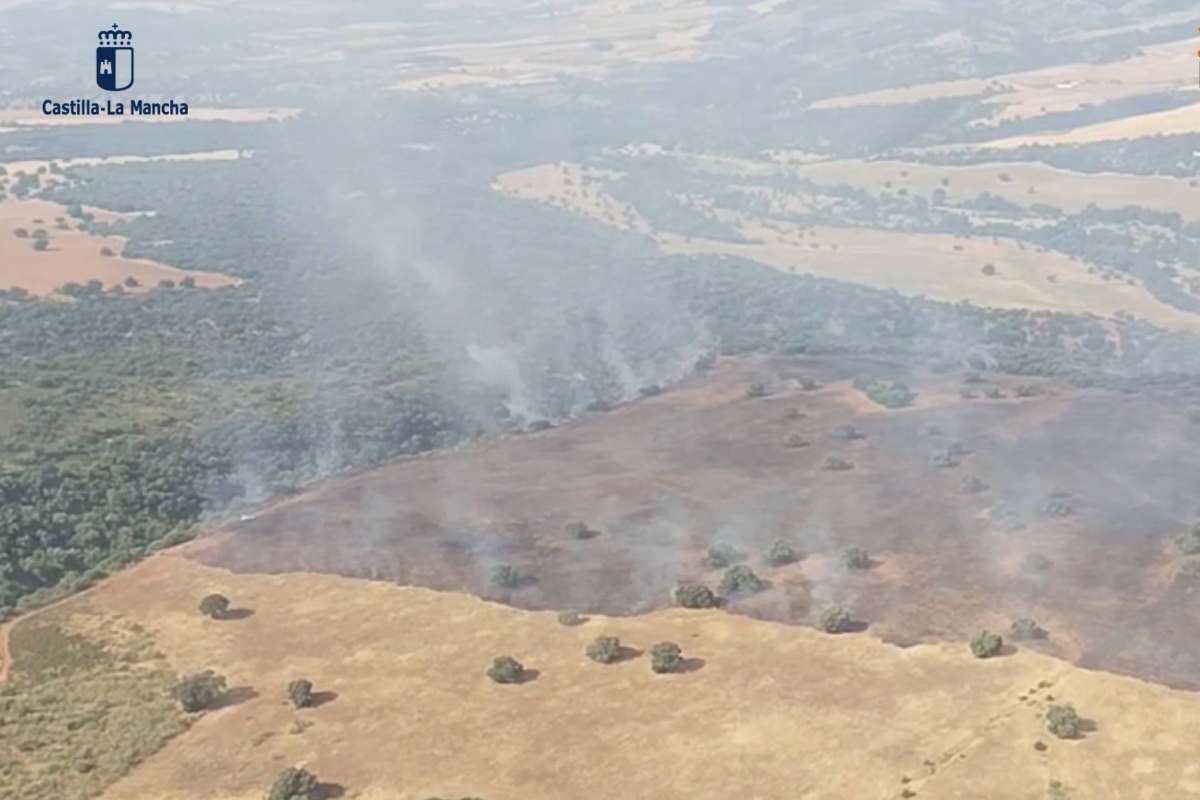 Un incendio forestal se ha declarado este miércoles en el término municipal de Villarejo de Montalbán (Toledo).