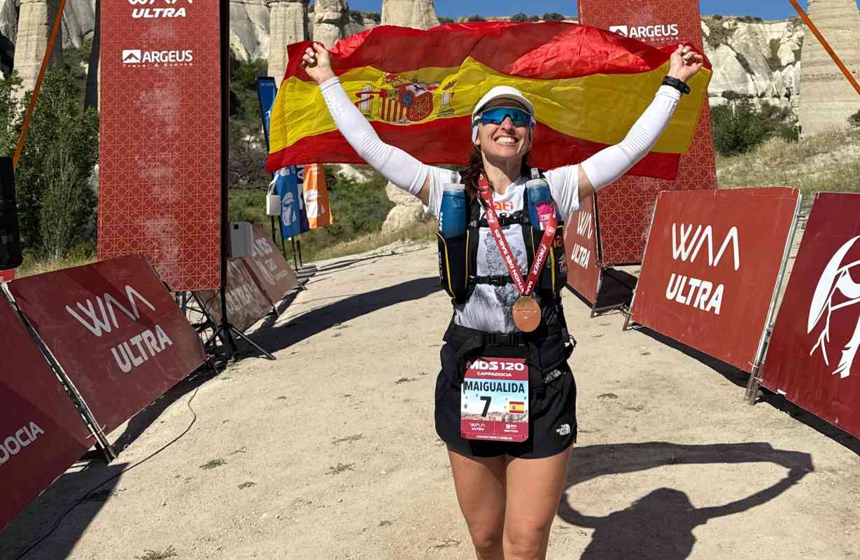 Maigua Ojeda celebró el tercer puesto en una prueba tan exigente.