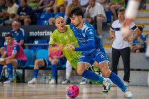 Una jugada del partido entre el Manzanares y el Palma Futsal. Foto. Manzanares FS.