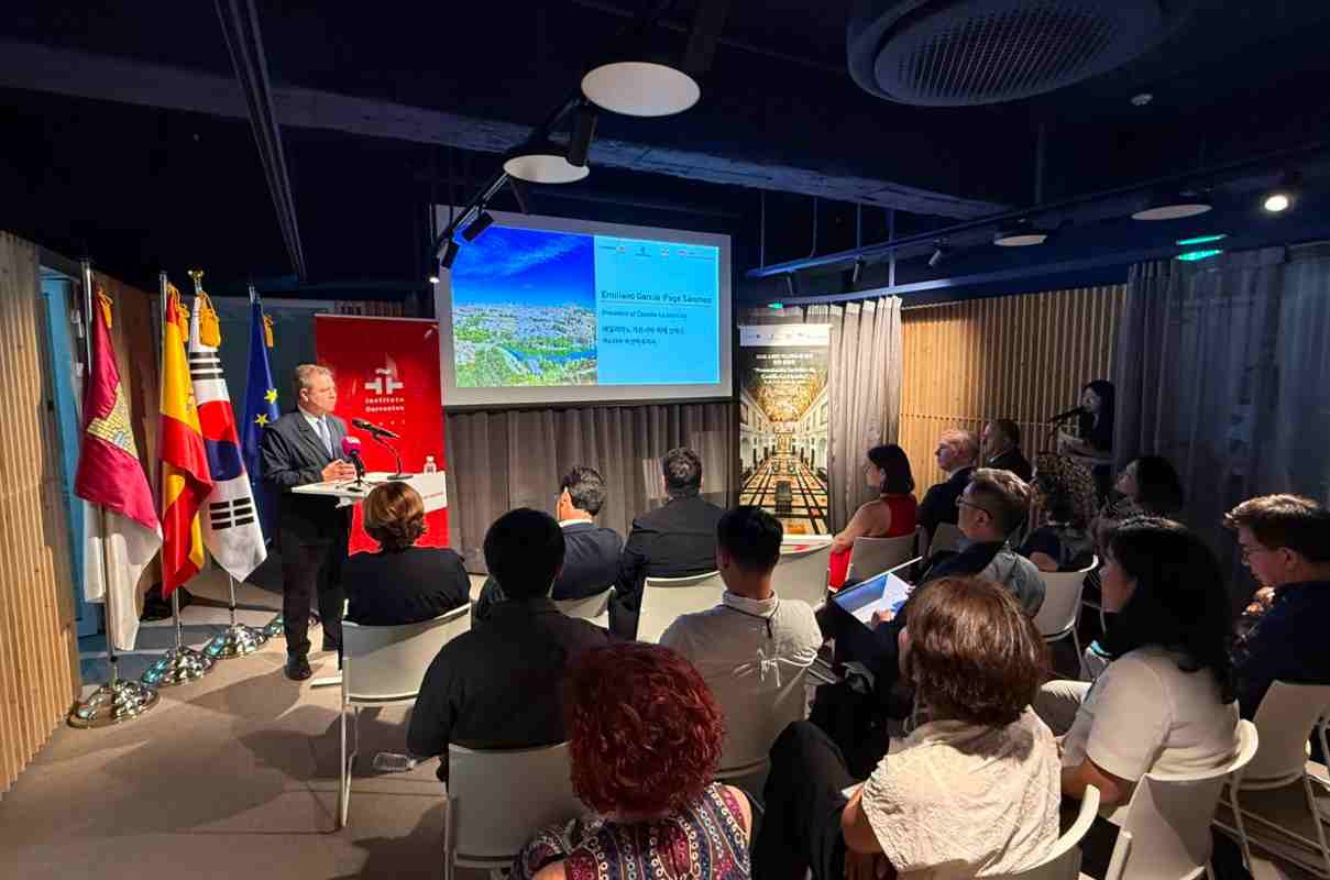 Acto promocional del turismo de Castilla-La Mancha en el Instituto Cervantes de Seúl, en Corea del Sur.