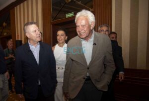 Emiliano García-Page y Felipe González. Foto: Rebeca Arango.
